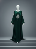 Luxury Gulf 2-Piece Velvet Abaya with Hand Beading