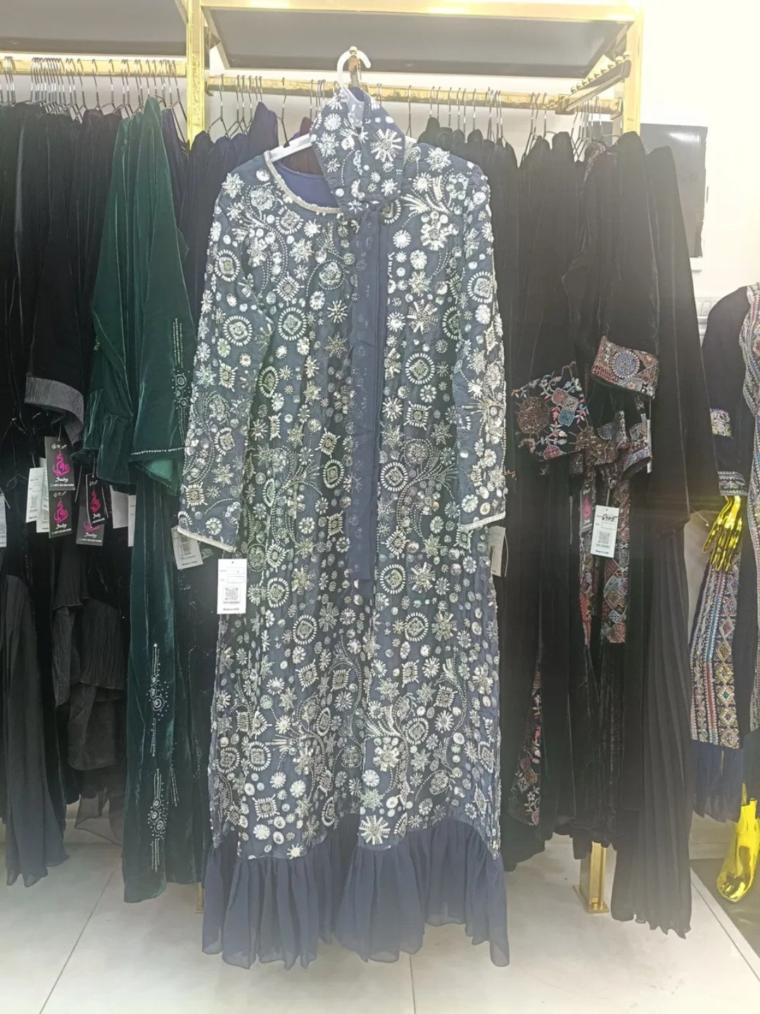 Chiffon Hand-Beaded Abaya