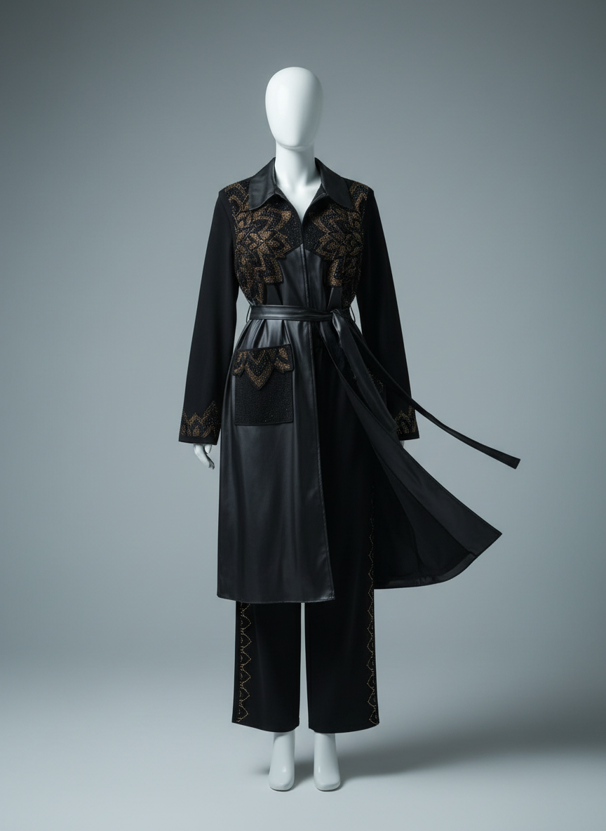 Vadi - Turkish 3-Piece Velvet Daily Set — Blouse, Pants & Jacket