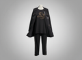 Bitcoin- Turkish 3-Piece Velvet Daily Set — Blouse, Pants & Jacket