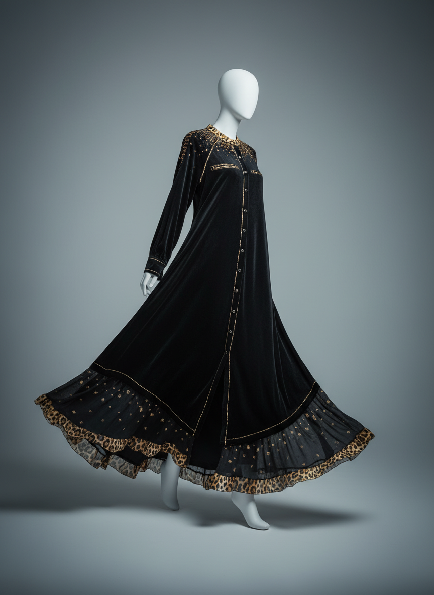 Bitcoin-Luxury Velvet Dress