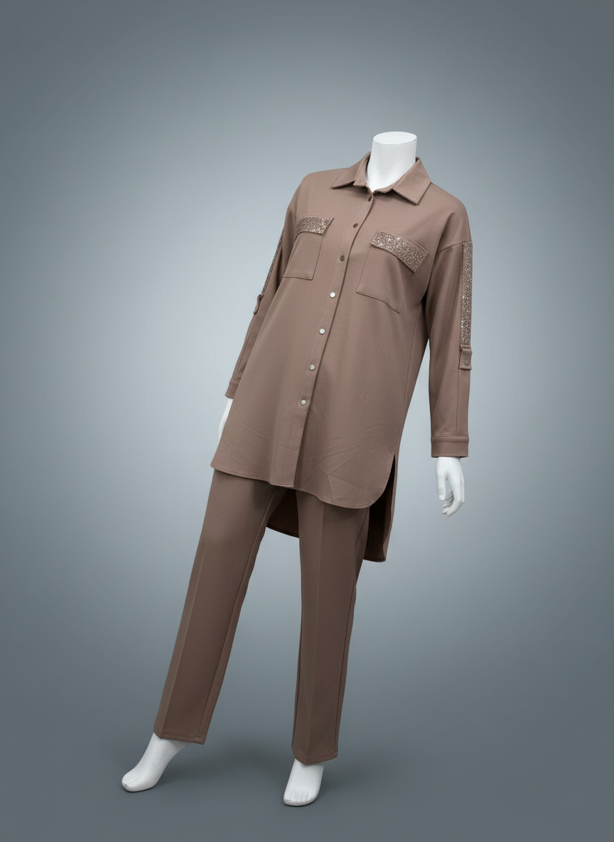 Defne-Turksh 2-Piece  Daily Set — Blouse & Pants