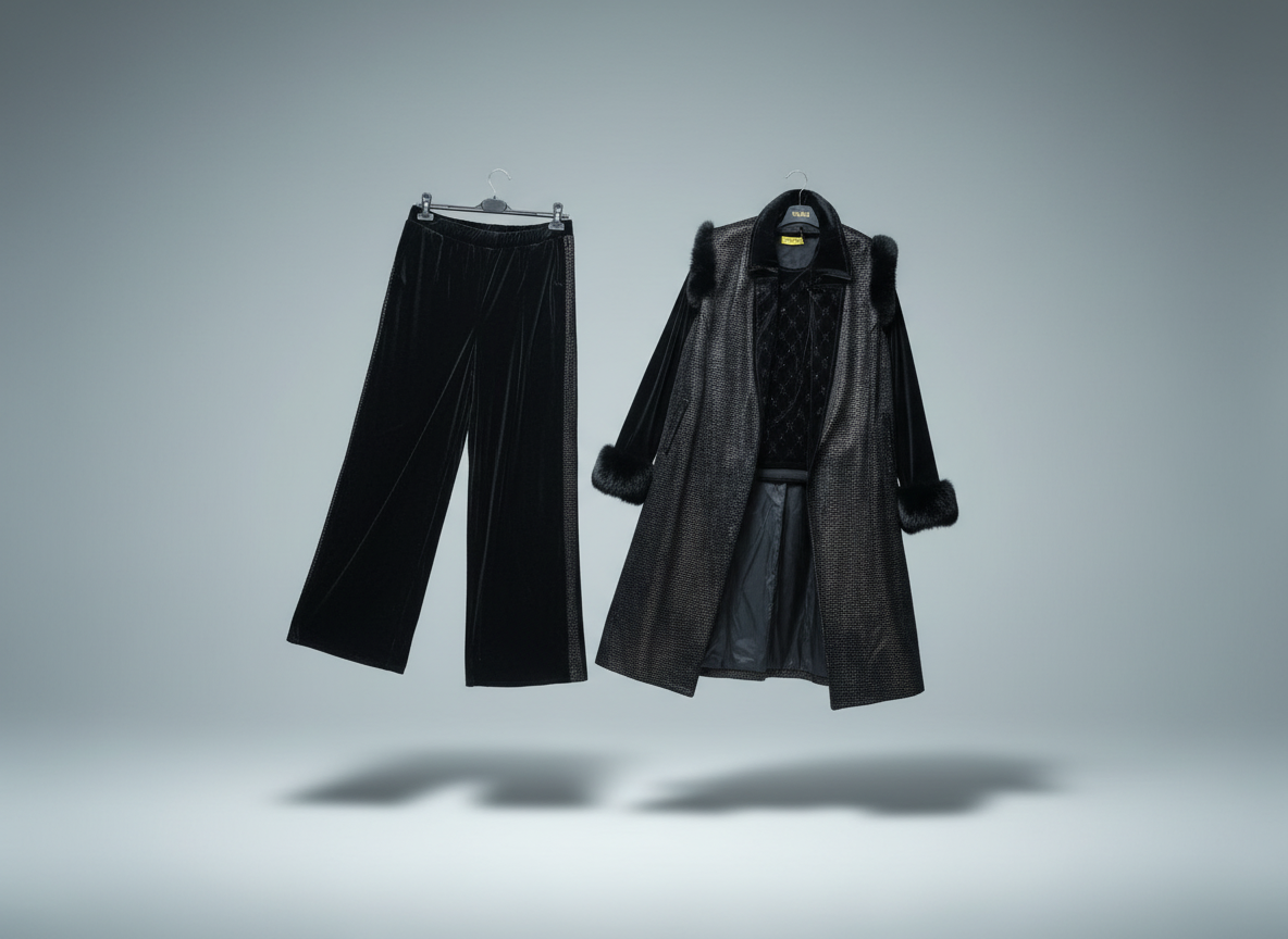 Vadi - Turkish 3-Piece Velvet Daily Set — Blouse, Pants & Jacket