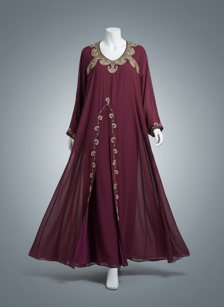 جلابية خليجية بتصميم راقٍ