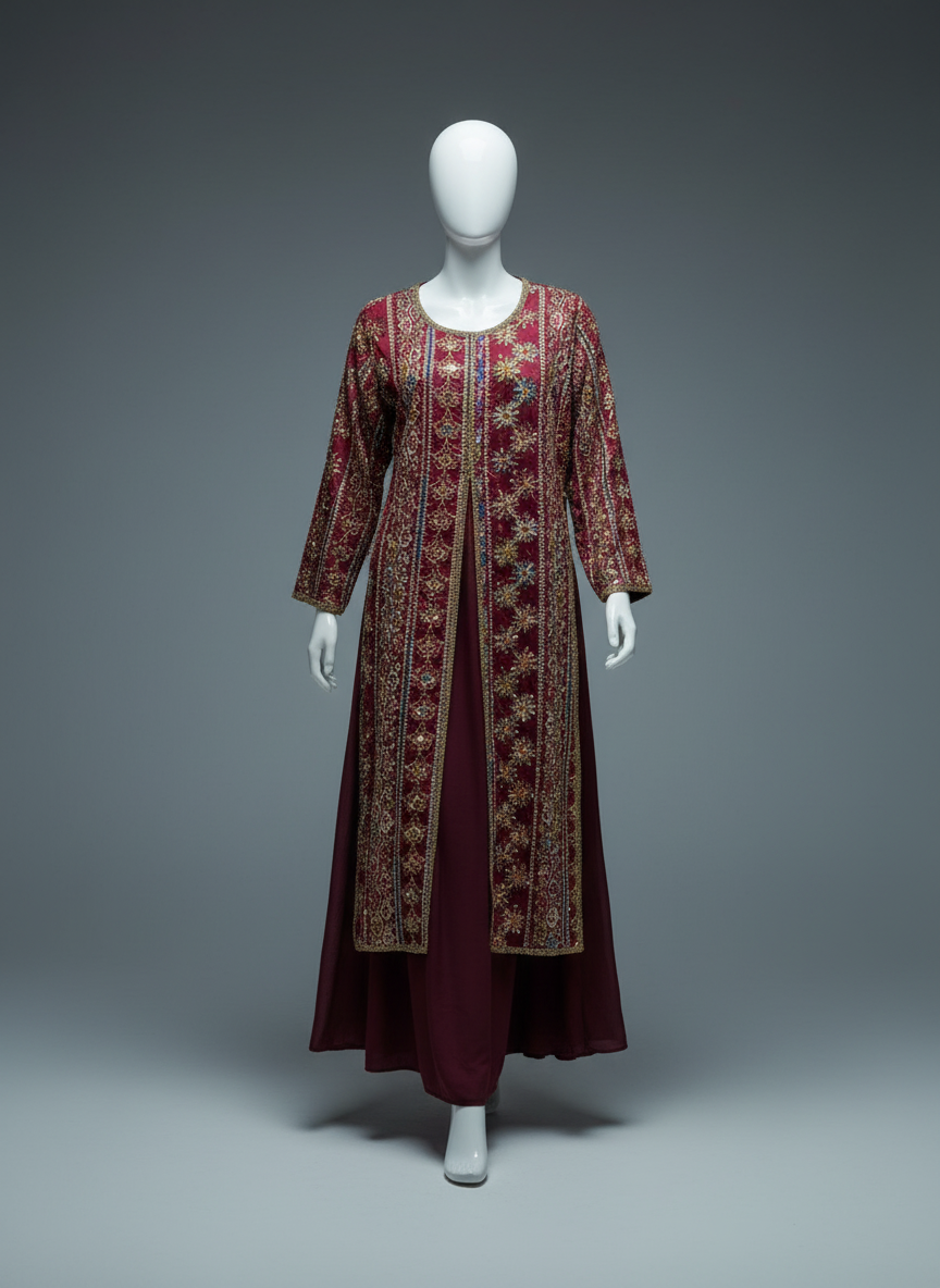 جلاببية خليجية قطعتين بتصميم مميز