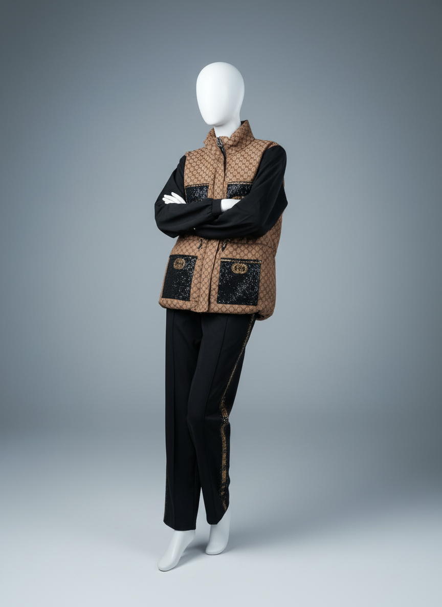 Vadi-Turkish 3-Piece Velvet Daily Set — Blouse, Pants & Vest