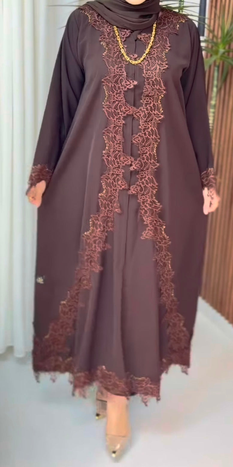عباي خليجي بشك شيفون ١