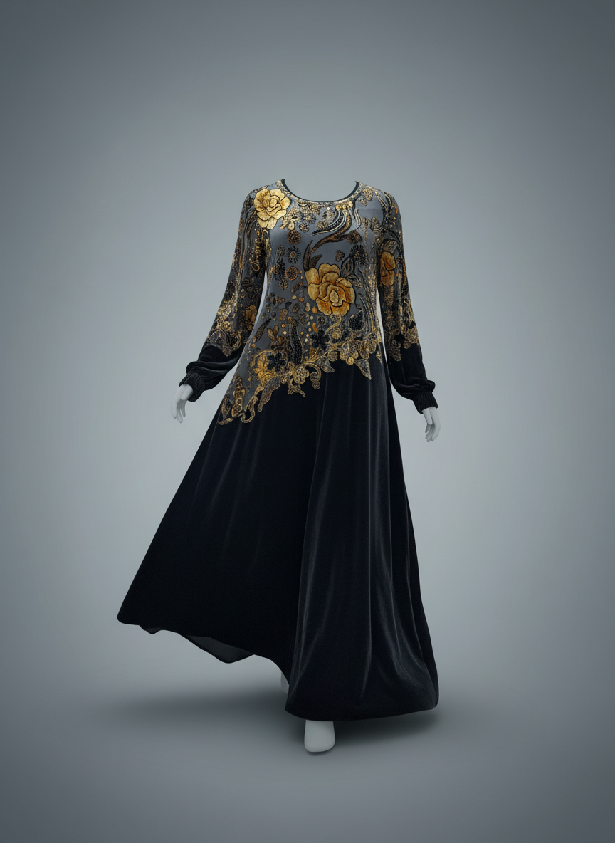 Espira-Luxury Velvet Dress