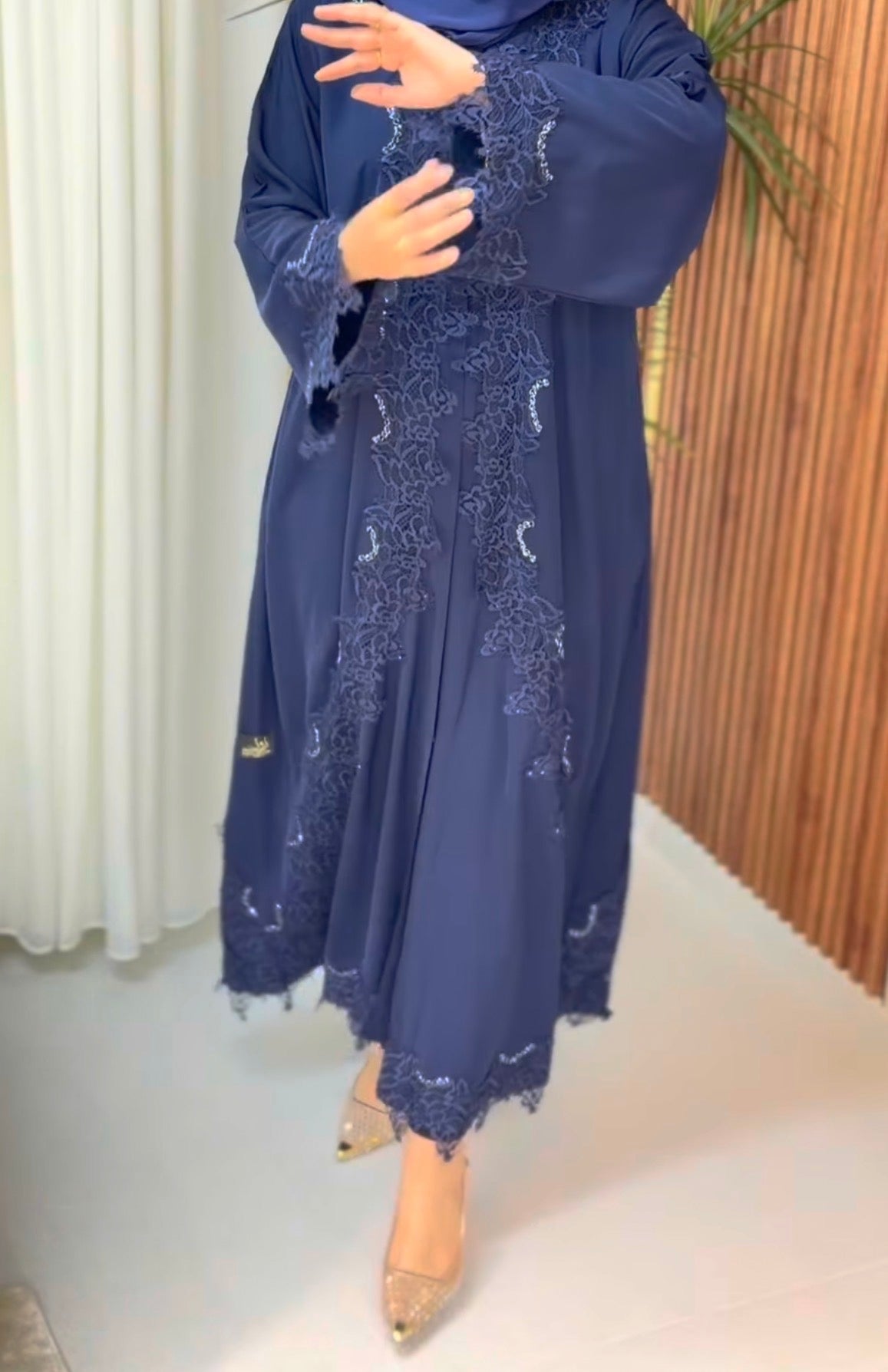 عباية خليجية بلون الكحلي 💙