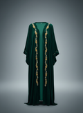 Luxury Gulf 2-Piece Velvet Abaya with Hand Beading