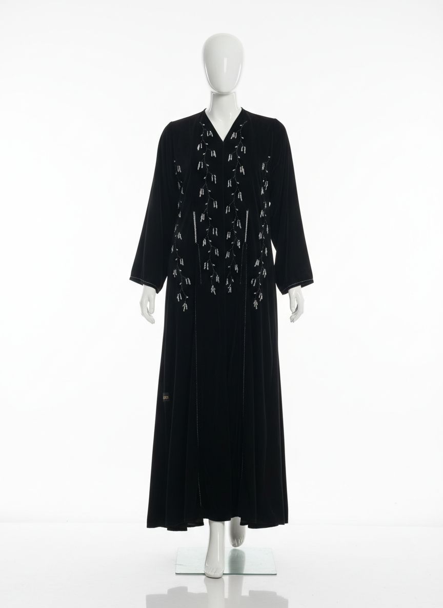 Luxury Gulf Velvet Abaya