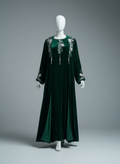 Luxury Gulf 2-Piece Velvet Abaya with Hand Beading