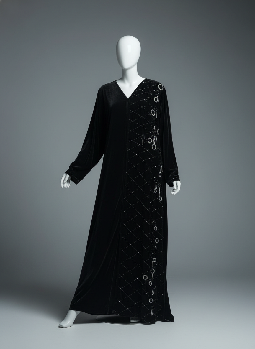 Luxury Gulf Velvet Abaya
