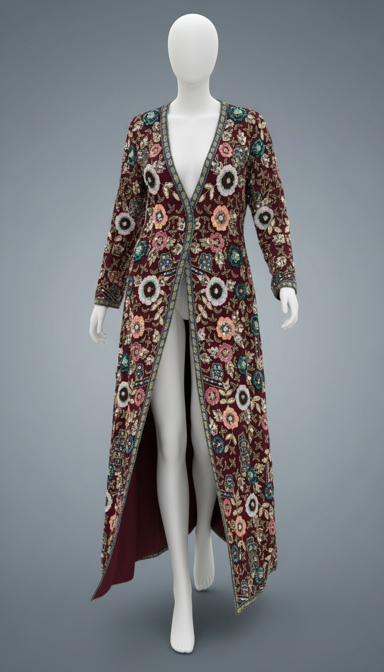 Luxury Floral Embroidered Abaya