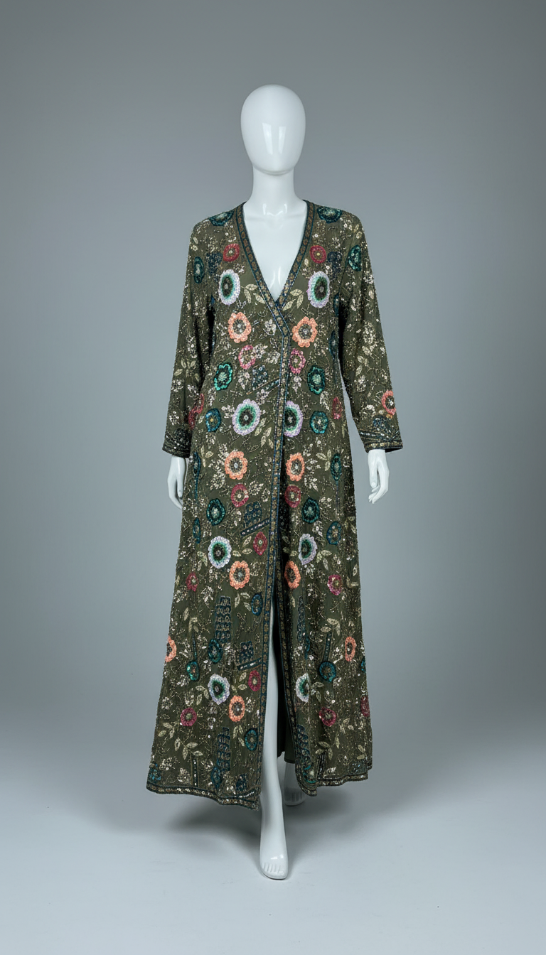 Luxury Floral Embroidered Abaya