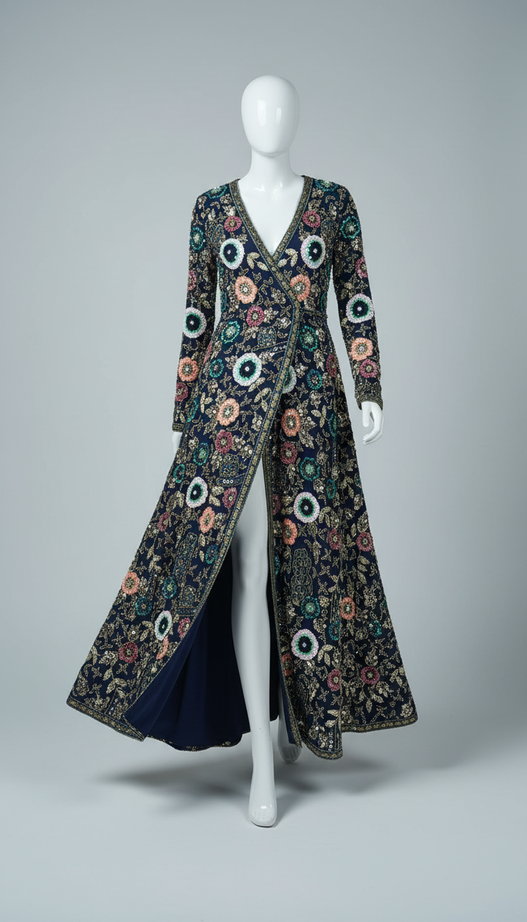 Luxury Floral Embroidered Abaya