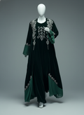 Luxury Gulf 2-Piece Velvet Abaya with Hand Beading