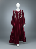 Luxury Gulf 2-Piece Velvet Abaya with Hand Beading