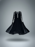 Luxury Gulf 2-Piece Velvet Abaya with Hand Beading
